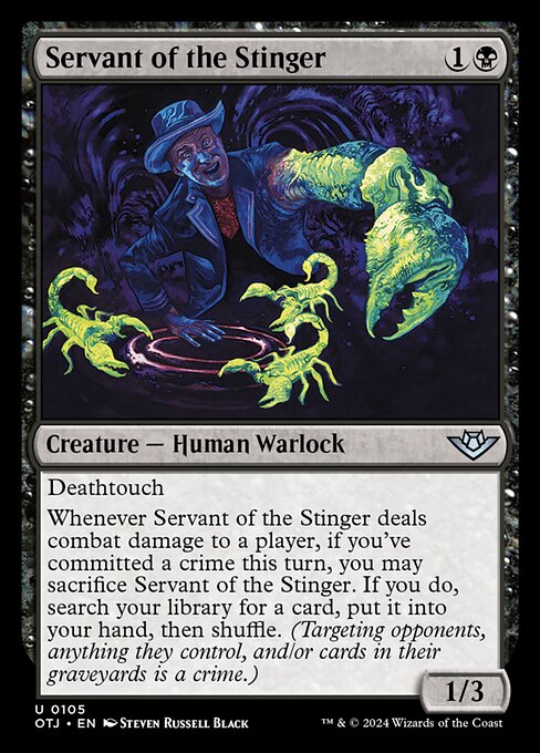 MTG Servant of the Stinger OTJ 105 Regular Foil