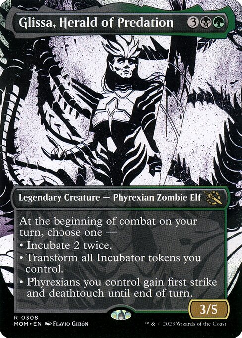 MTG Glissa, Herald of Predation MOM 308 Planar Showcase Foil