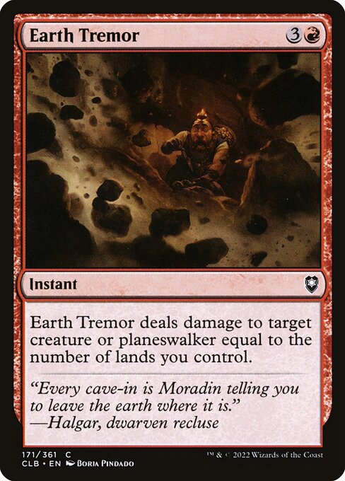 MTG Earth Tremor CLB 171 Regular Foil