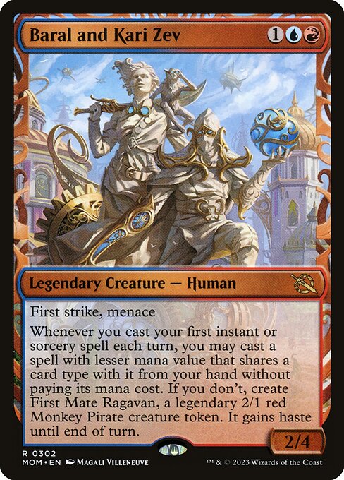 MTG Baral and Kari Zev MOM 302 Planar Showcase Foil