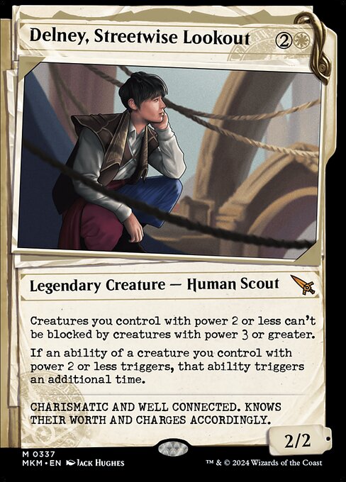 MTG Delney, Streetwise Lookout MKM 337 Showcase Dossier Foil