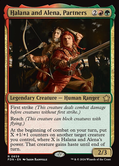 MTG Halana and Alena, Partners FDN 659 Starter Collection Nonfoil