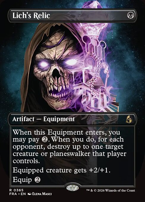 MTG Lich's Relic FRA 365 Braintwister Series Foil front