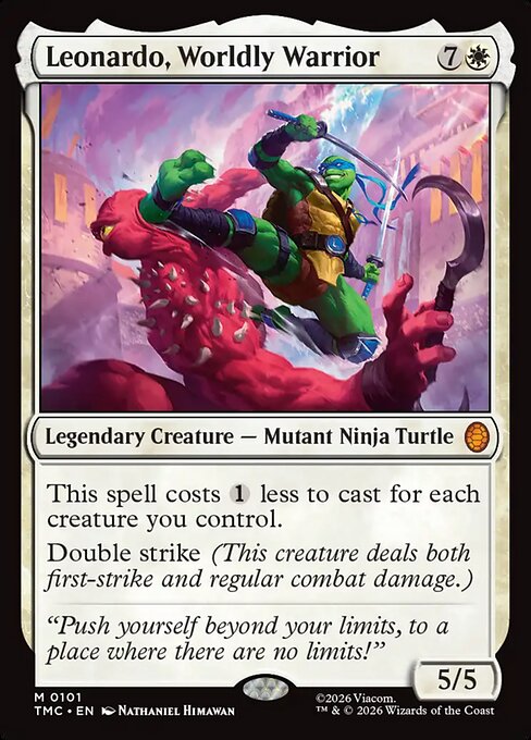 MTG Leonardo, Worldly Warrior TMC 101 Turtle Team-Up Nonfoil