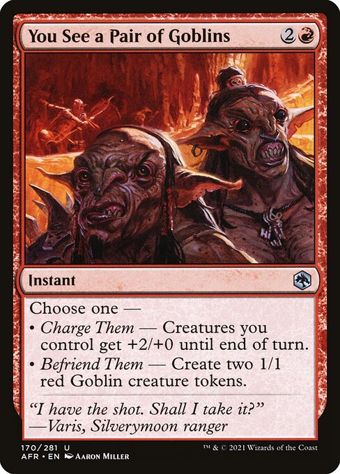 MTG You See a Pair of Goblins AFR 170 Regular Nonfoil