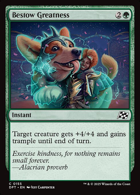 MTG Bestow Greatness DFT 155 Regular Nonfoil