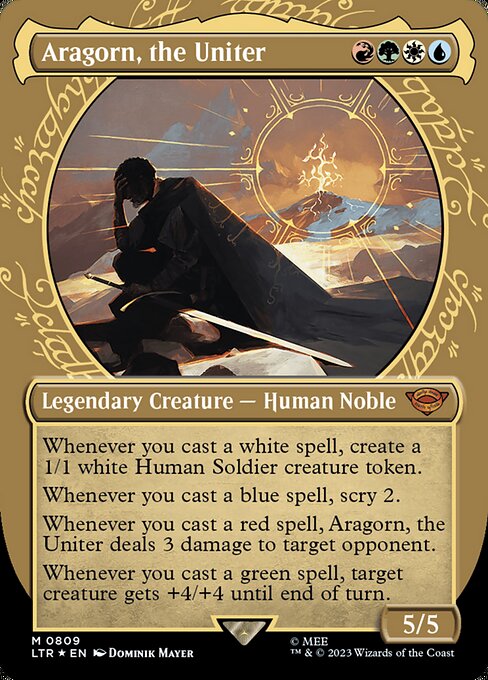 MTG Aragorn, the Uniter LTR 809 Borderless Surge Foil