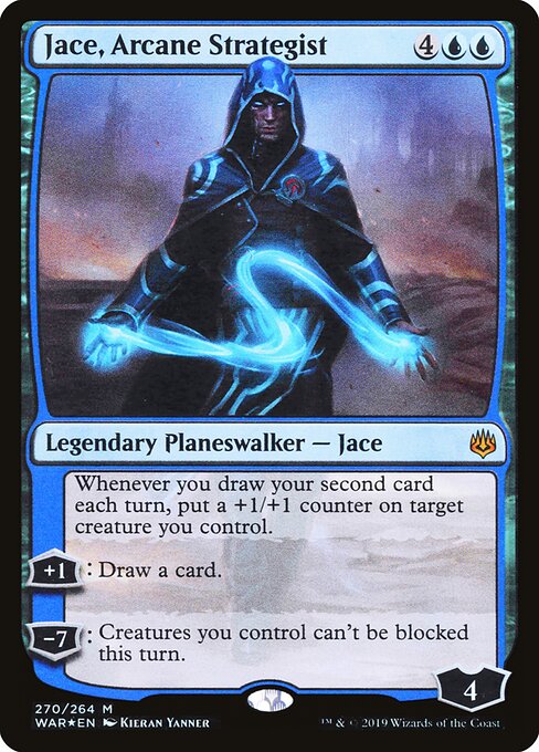 MTG Jace, Arcane Strategist WAR 270 Planeswalker Deck Foil front