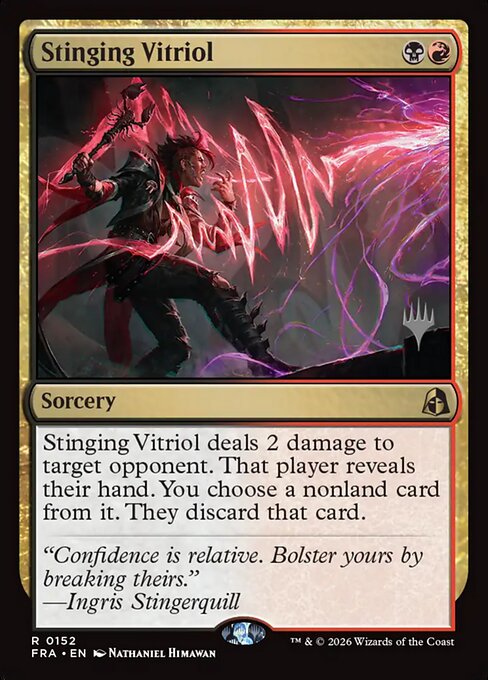 MTG Stinging Vitriol PFRA 152P Promo Pack Nonfoil front