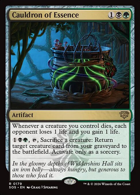 MTG Cauldron of Essence SOS 179 Regular Nonfoil