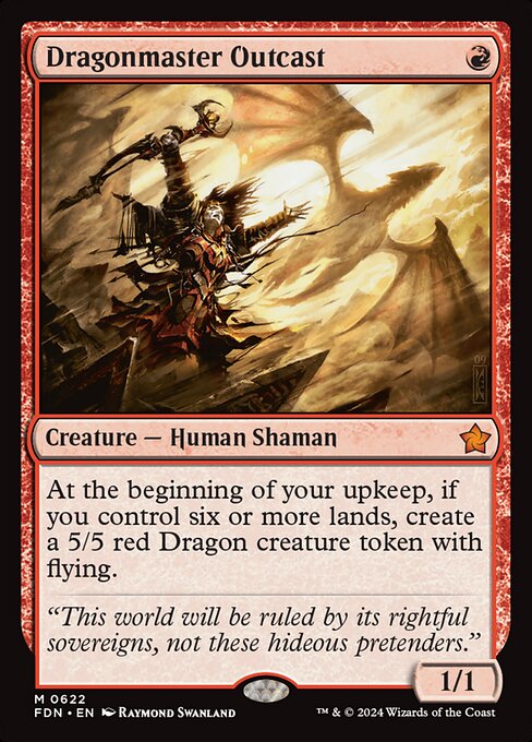 MTG Dragonmaster Outcast FDN 622 Starter Collection Nonfoil