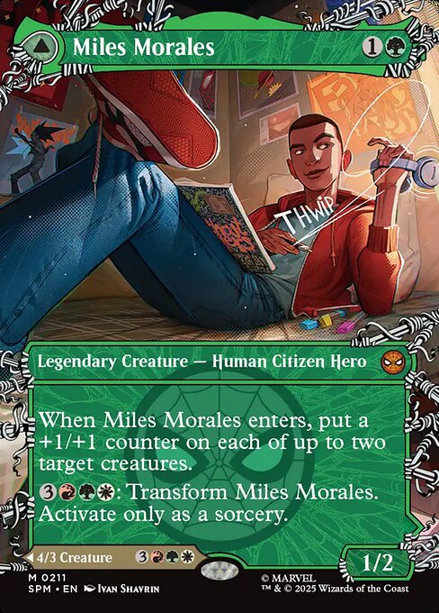 MTG Miles Morales // Ultimate Spider-Man SPM 211 Borderless Web-Slinger Foil