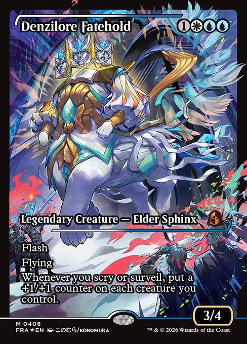 MTG Denzilore Fatehold FRA 408 Japan Showcase Traditional Foil front