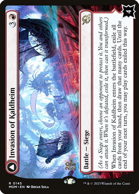 MTG Invasion of Kaldheim // Pyre of the World Tree PMOM 145s Prerelease Foil