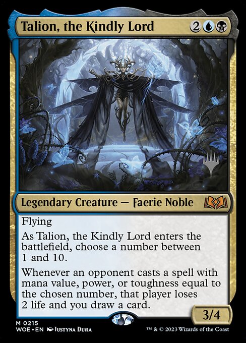 MTG Talion, the Kindly Lord PWOE 215p Promo Pack Foil