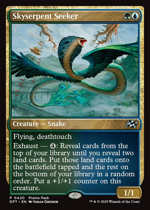 MTG Skyserpent Seeker DFT 420 Promo Pack Foil