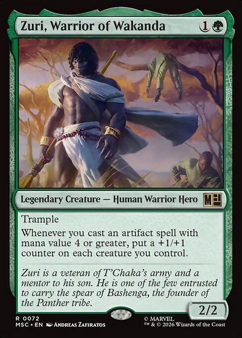 MTG Zuri, Warrior of Wakanda MSC 072 Regular Surge Foil