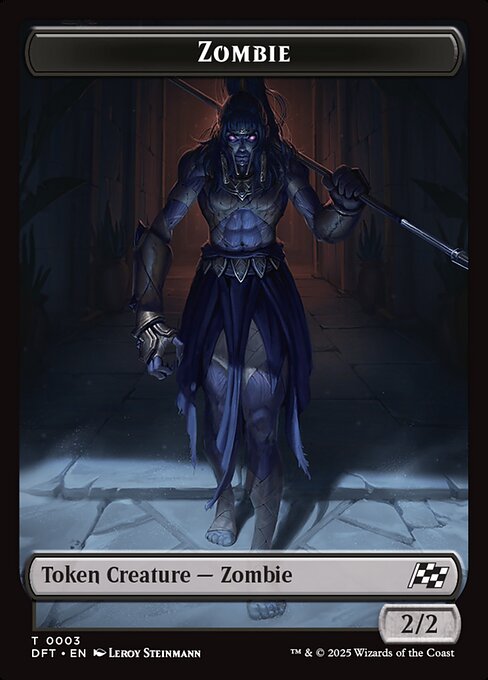 MTG Zombie Token DFT 003 Token Foil