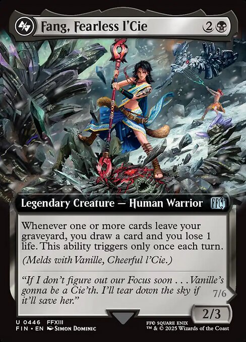 MTG Fang, Fearless l'Cie // Ragnarok, Divine Deliverance FIN 446 Extended Art Foil
