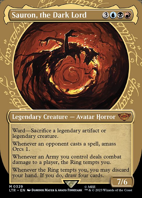 MTG Sauron, the Dark Lord LTR 329 Showcase Ring Foil