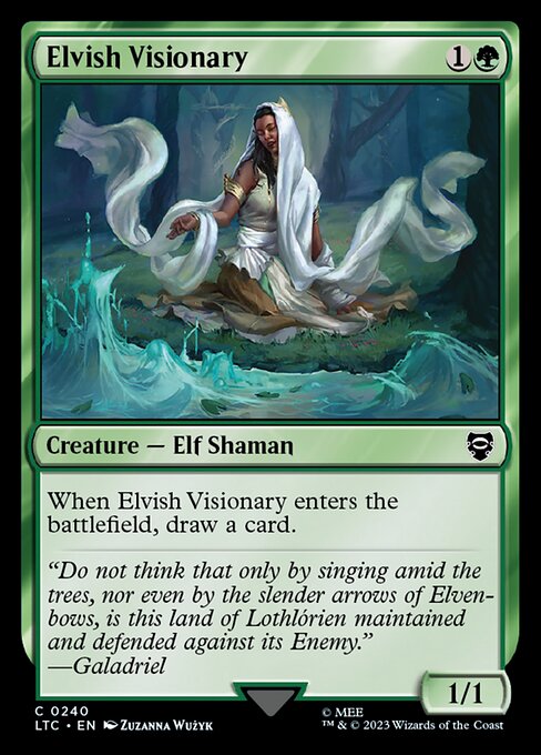 MTG Elvish Visionary LTC 240 Alternate Art Nonfoil