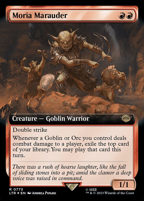 MTG Moria Marauder LTR 773 Extended Art Surge Foil