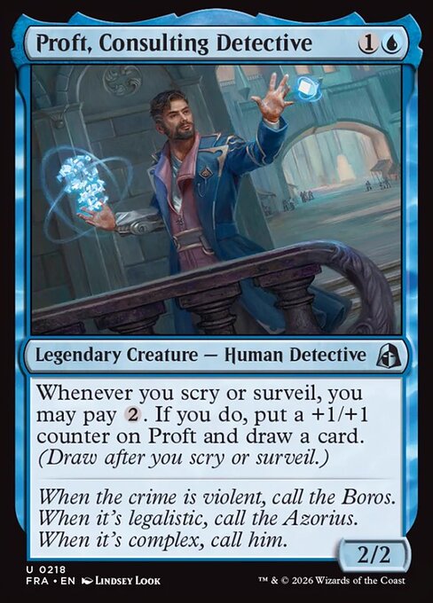 MTG Proft, Consulting Detective FRA 218 Standard Nonfoil front