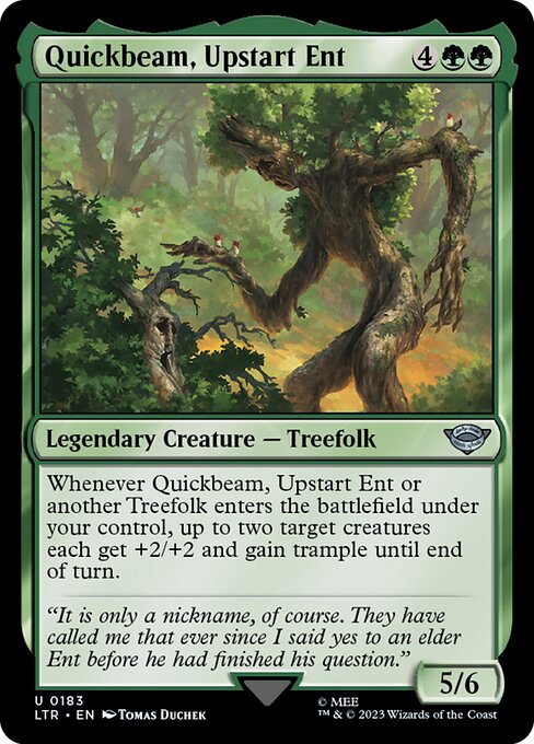 MTG Quickbeam, Upstart Ent LTR 183 Regular Nonfoil