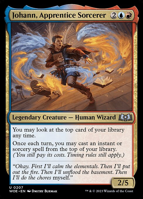 MTG Johann, Apprentice Sorcerer WOE 207 Regular Foil