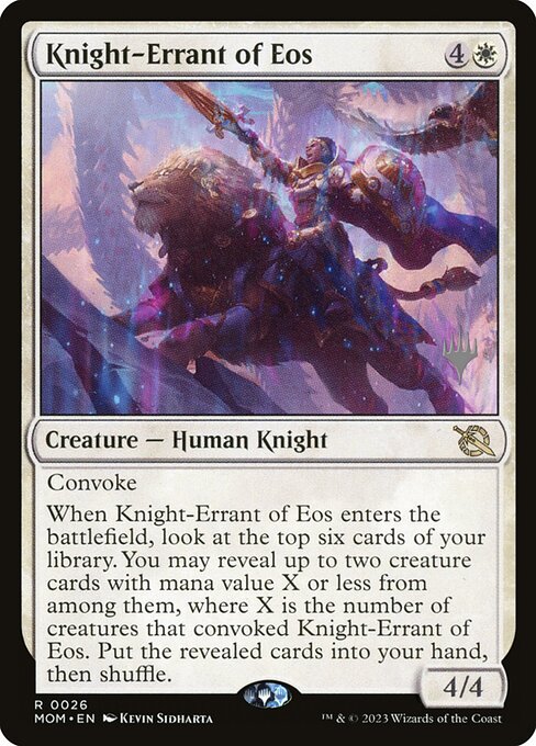 MTG Knight-Errant of Eos PMOM 026p Promo Pack Foil