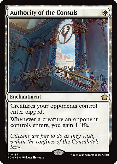 MTG Authority of the Consuls PFDN 137p Promo Pack Foil