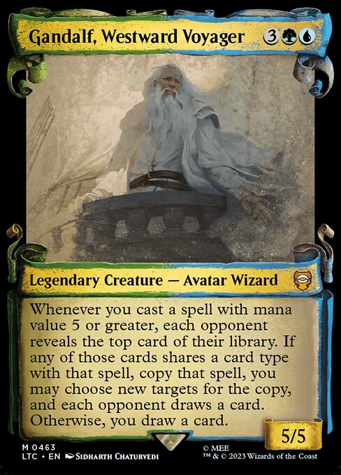 MTG Gandalf, Westward Voyager LTC 463 Alternate Art Nonfoil