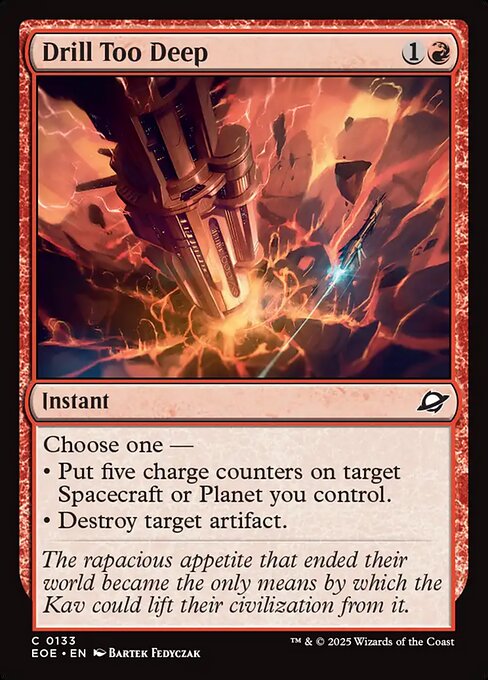 MTG Drill Too Deep EOE 133 Regular Foil