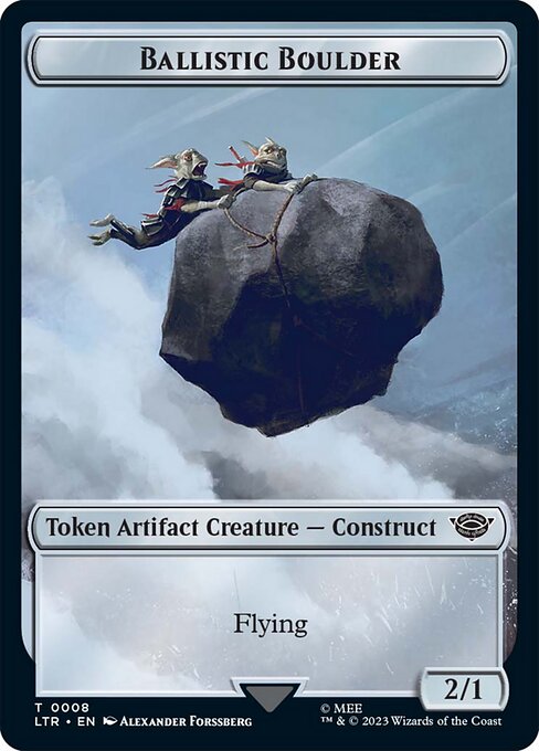 MTG Ballistic Boulder Token LTR 008 Token Foil