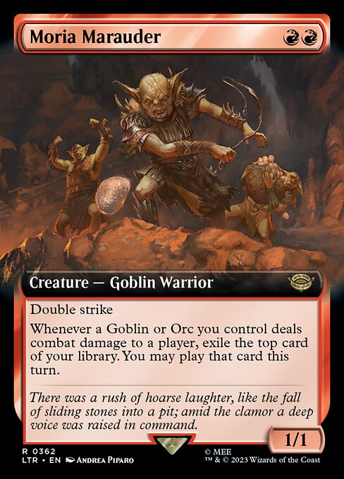 MTG Moria Marauder LTR 362 Extended Art Nonfoil