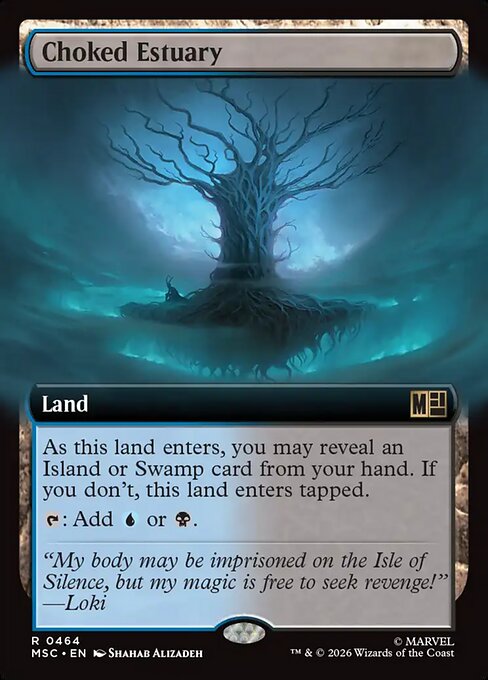 MTG Choked Estuary MSC 464 Extended Art Nonfoil