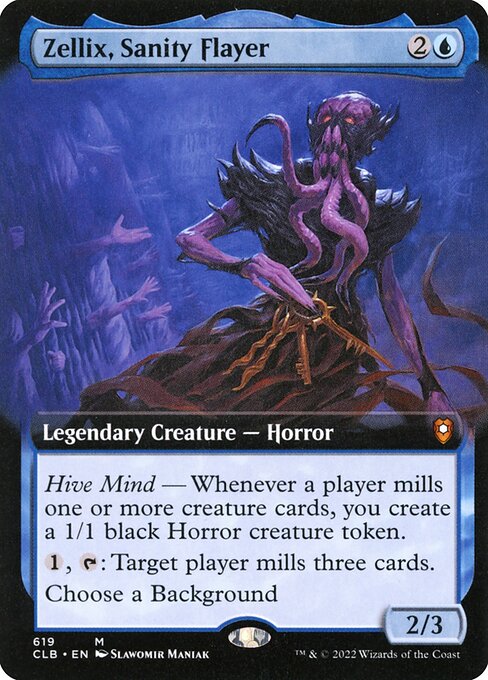 MTG Zellix, Sanity Flayer CLB 619 Extended Art Foil