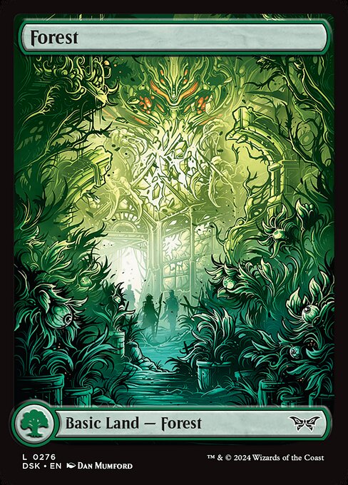 MTG Forest DSK 276 Full Art Manor Land Nonfoil