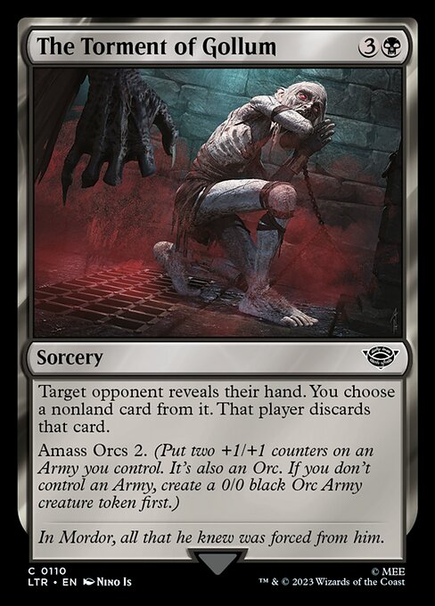 MTG The Torment of Gollum LTR 110 Regular Nonfoil