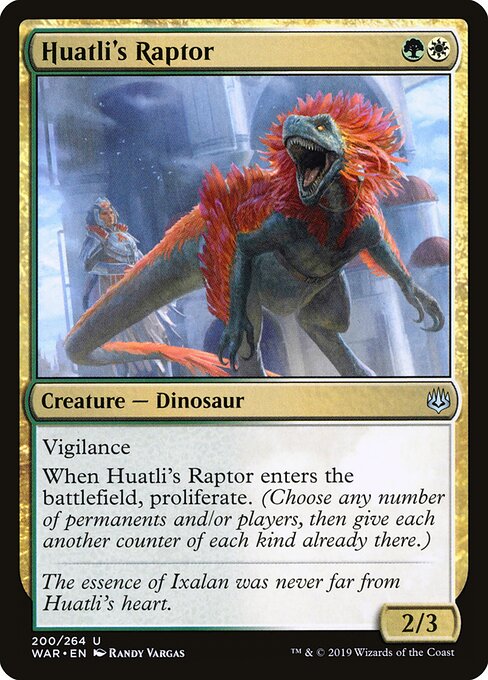 MTG Huatli's Raptor WAR 200 Standard Foil front