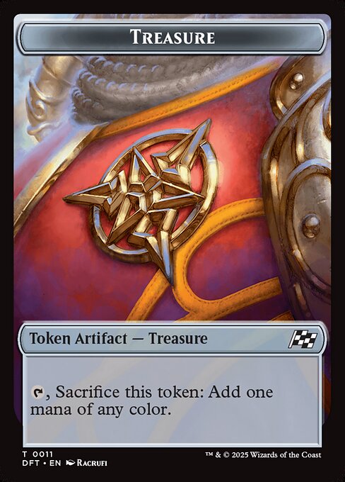 MTG Treasure Token DFT 011 Token Foil
