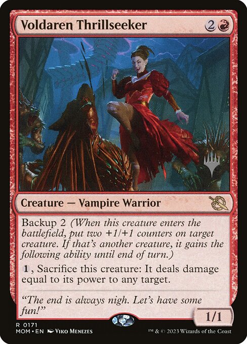 MTG Voldaren Thrillseeker PMOM 171p Promo Pack Foil