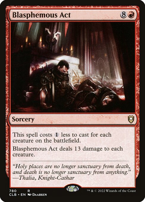 MTG Blasphemous Act CLB 780 Commander Deck Nonfoil