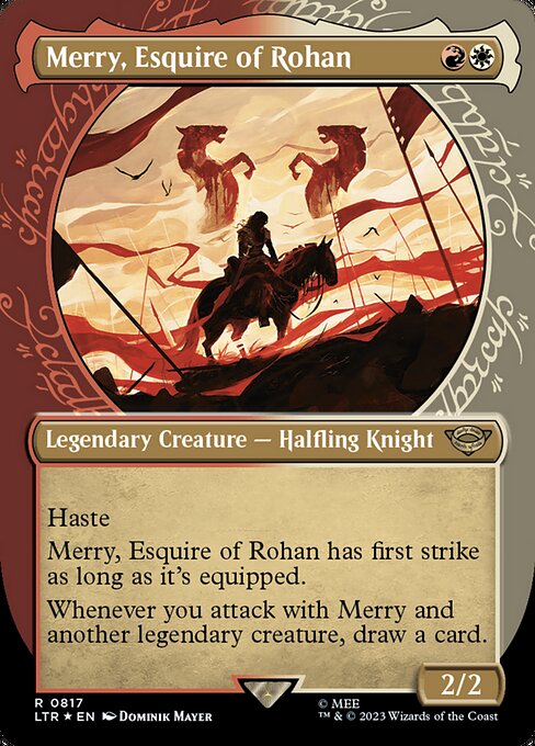 MTG Merry, Esquire of Rohan LTR 817 Borderless Surge Foil