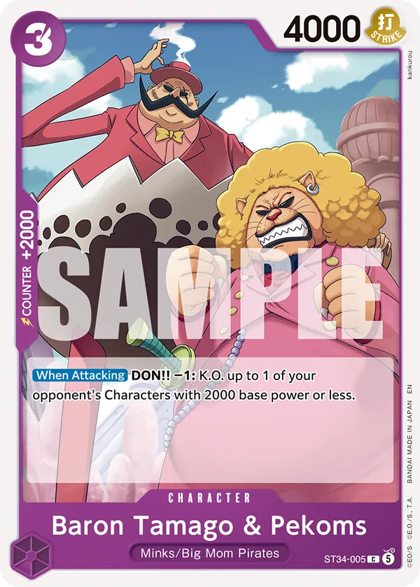 One Piece Card Game ST34-005 Baron Tamago & Pekoms
