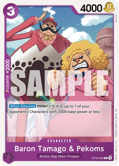 One Piece Card Game ST34-005 Baron Tamago & Pekoms