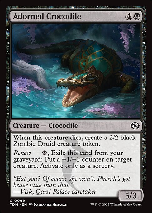 MTG Adorned Crocodile TDM 069 Regular Foil