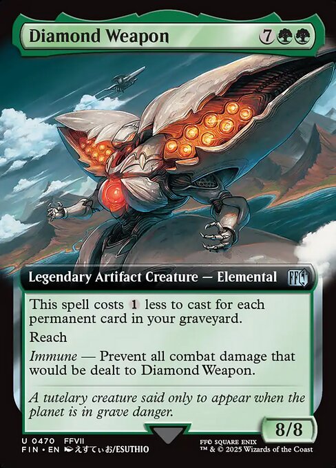 MTG Diamond Weapon FIN 470 Extended Art Foil