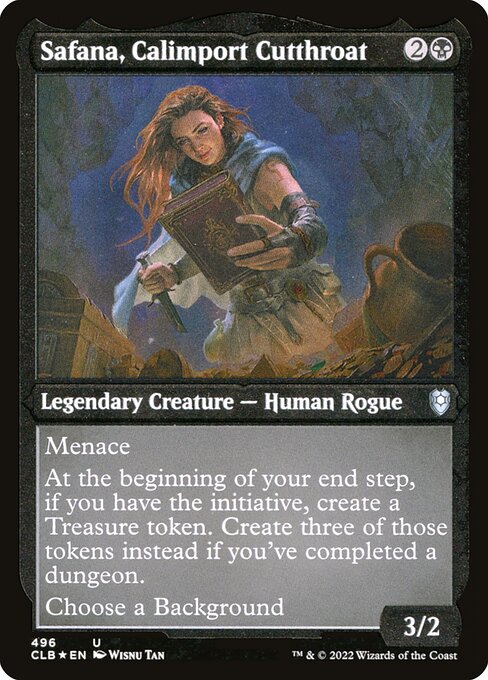 MTG Safana, Calimport Cutthroat CLB 496 Foil Etched Frame Etched