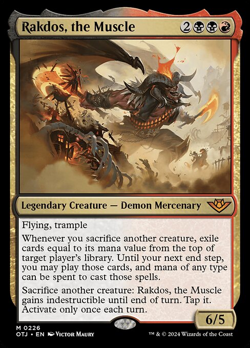 MTG Rakdos, the Muscle OTJ 226 Regular Foil